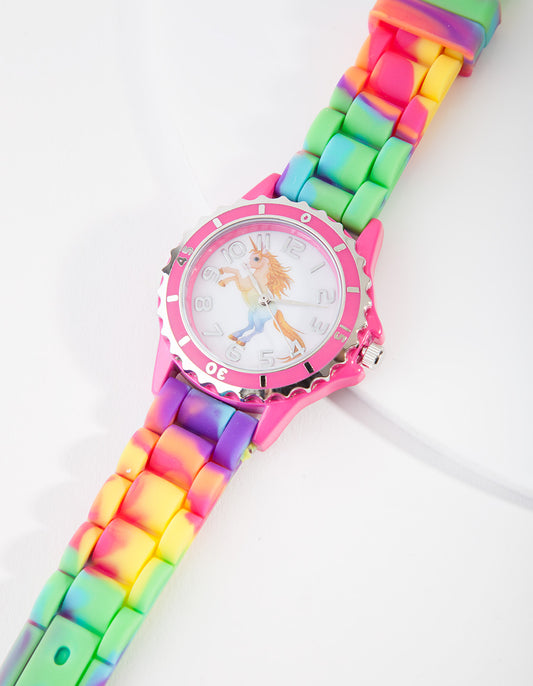 KIDS SIL LNK UNICORN BRGHT WTCH