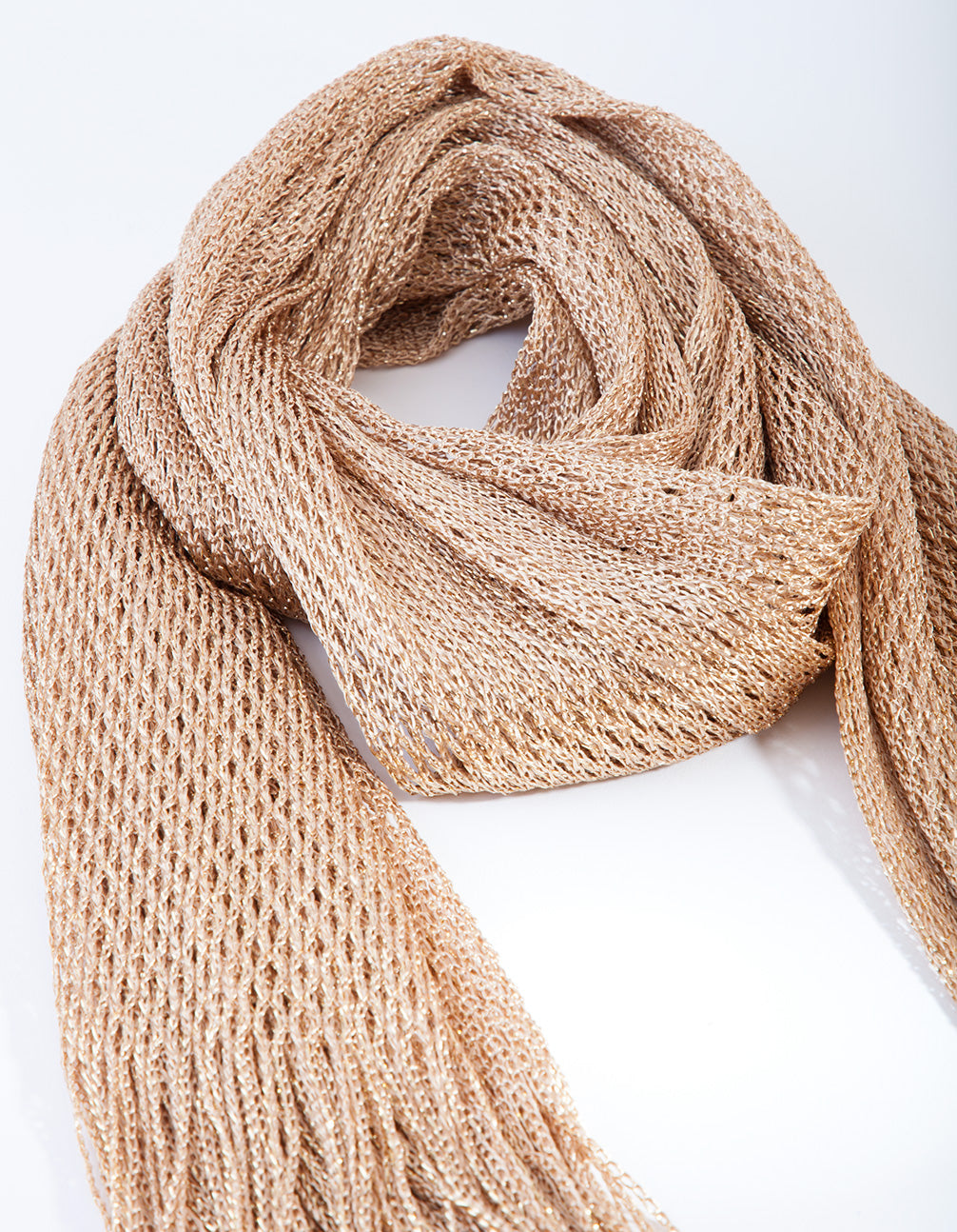 SCFS FB GLD LG DRAPE SCARF NL}