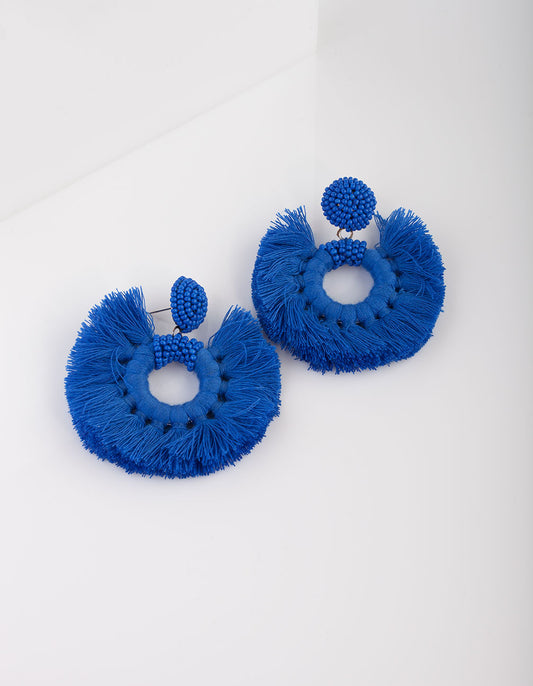BLUE BD CIRC TASSEL ER