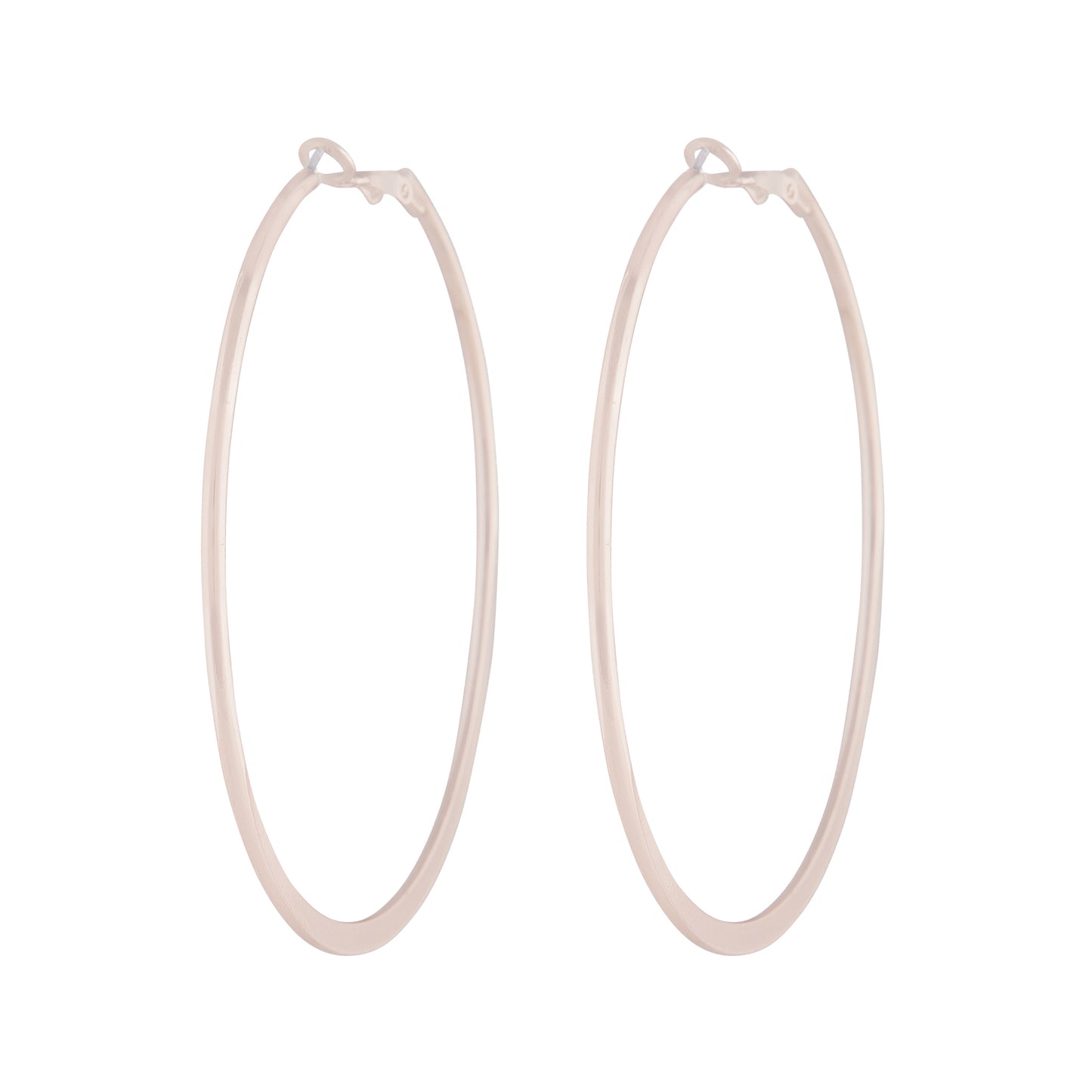 RGES ROSE GOLD 7CM FLAT EDGED HOOP