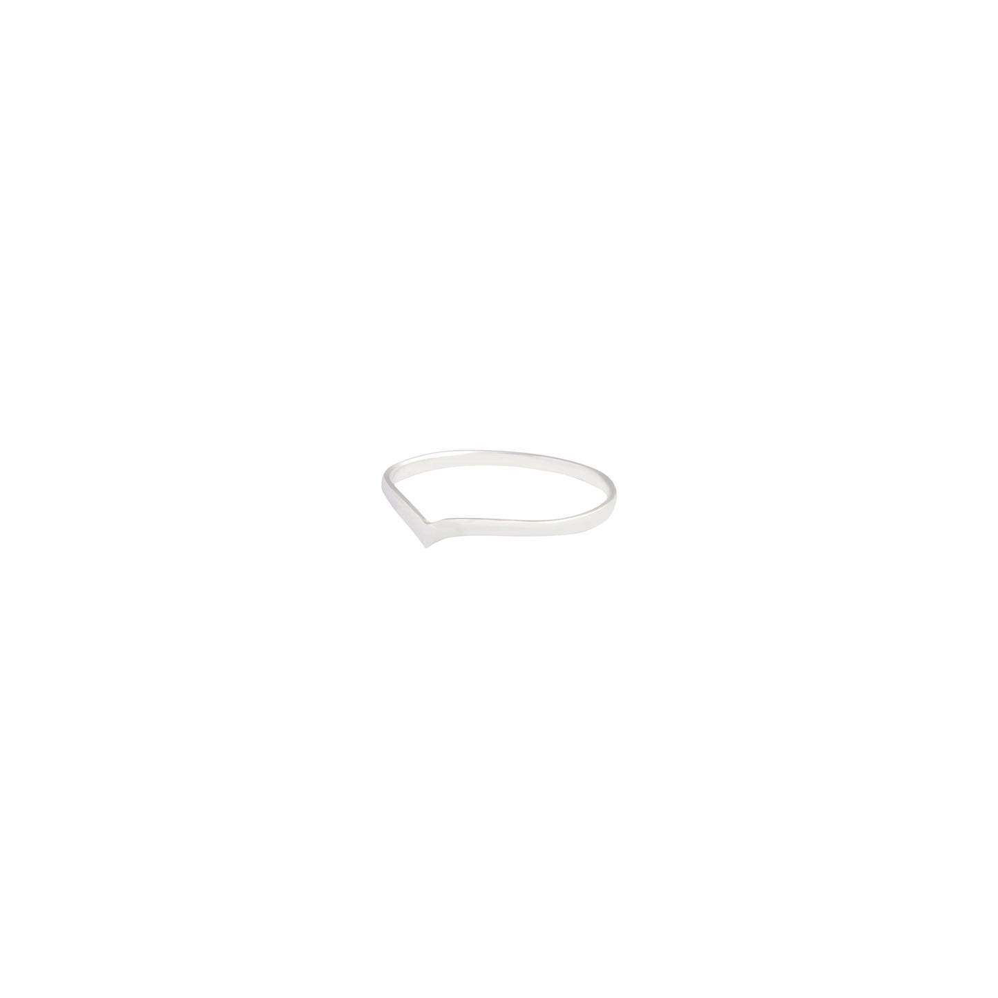 STERLING SILVER FINE WISHBONE RING