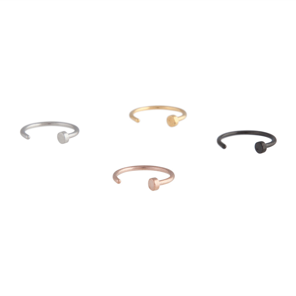 METALS MINI NAIL 9mm NOSE RING 4PACK 20Gx0.8mm
