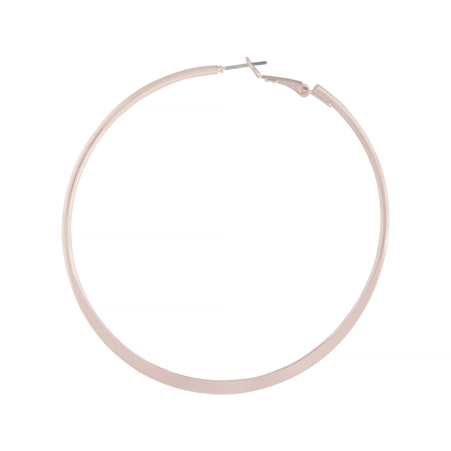 RGES ROSE GOLD 7CM FLAT EDGED HOOP