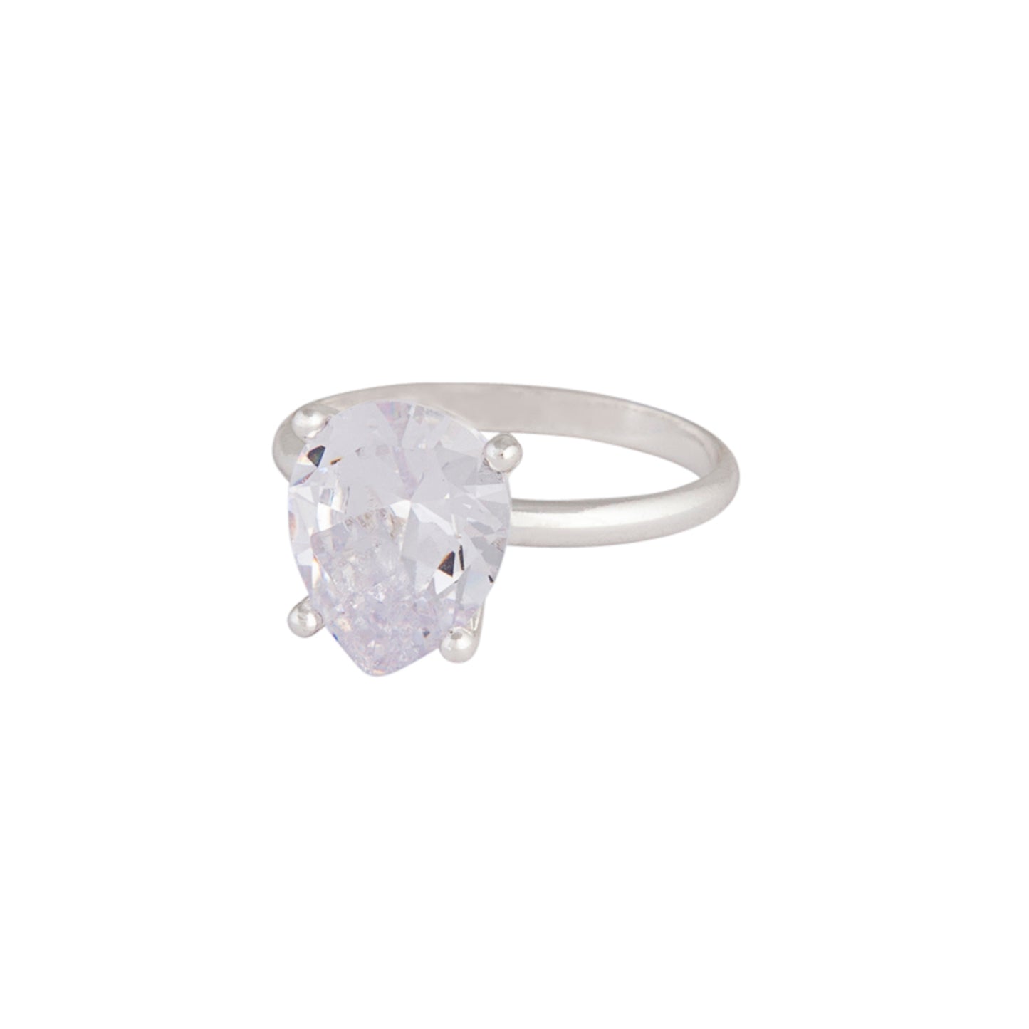 RTCZ SS CZ PEAR STONE RING