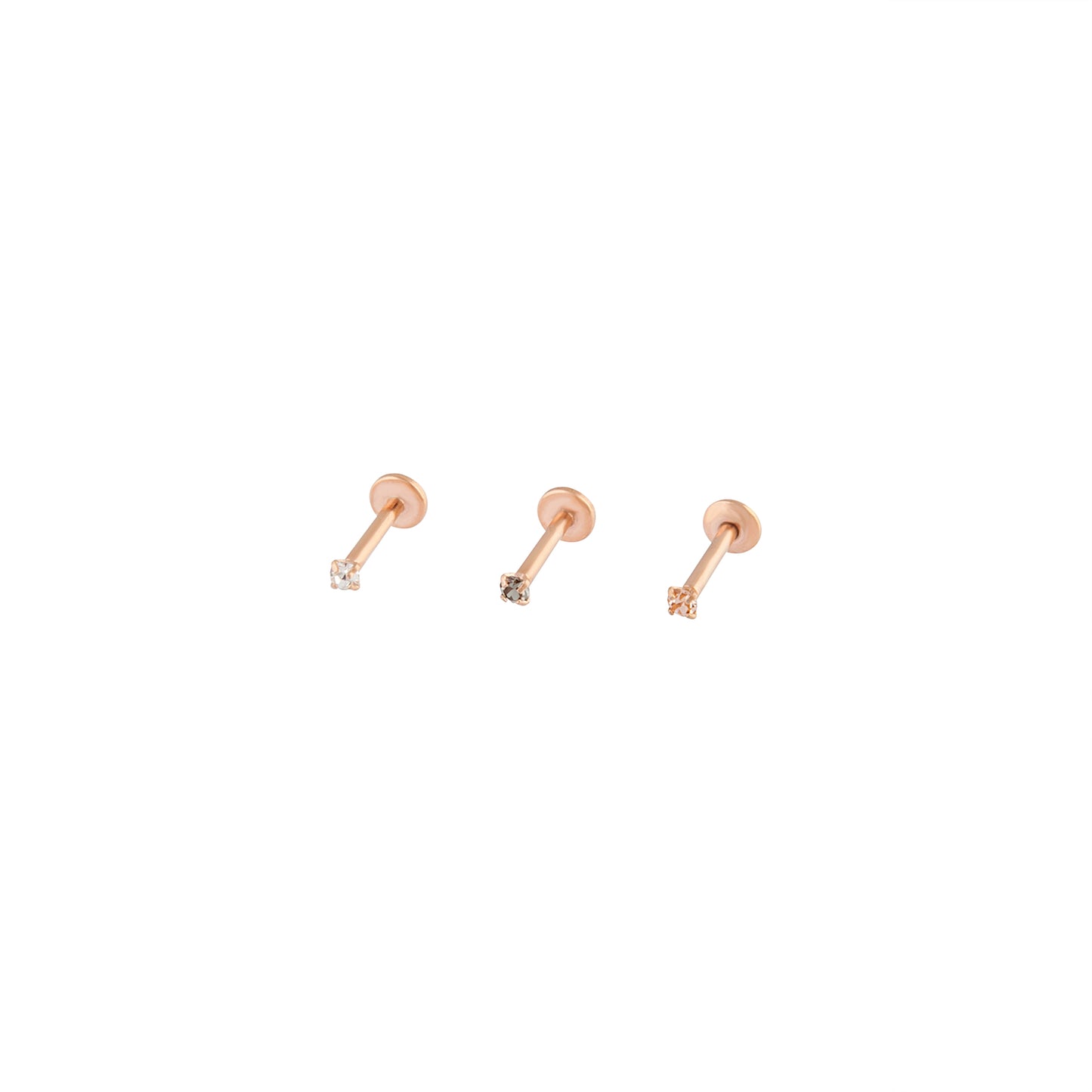 ROSE GOLD CLASSIC 8mm FLAT BACK 3PK 16Gx1.2mm