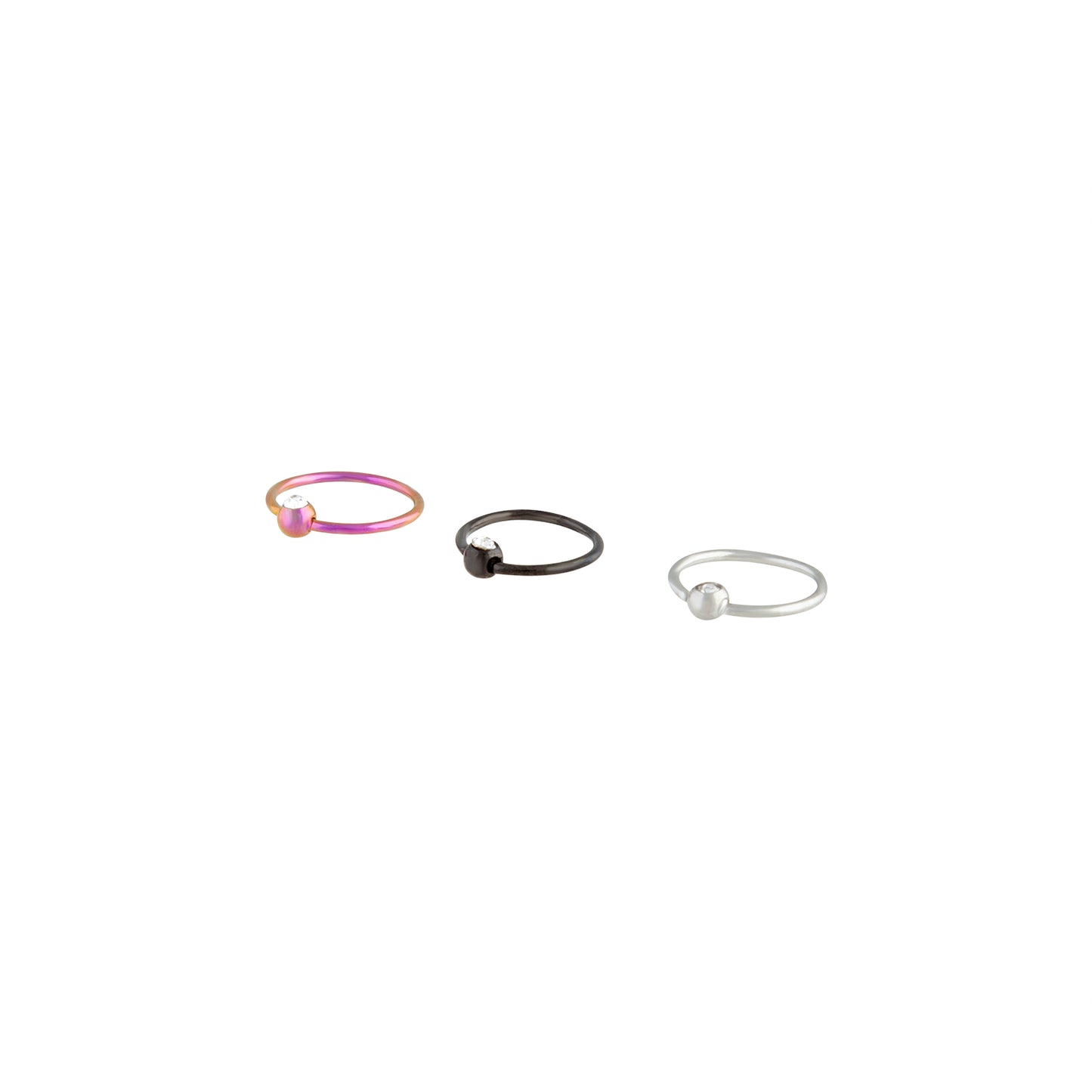 DARK MULTI COATED METAL UPPER EAR HOOP