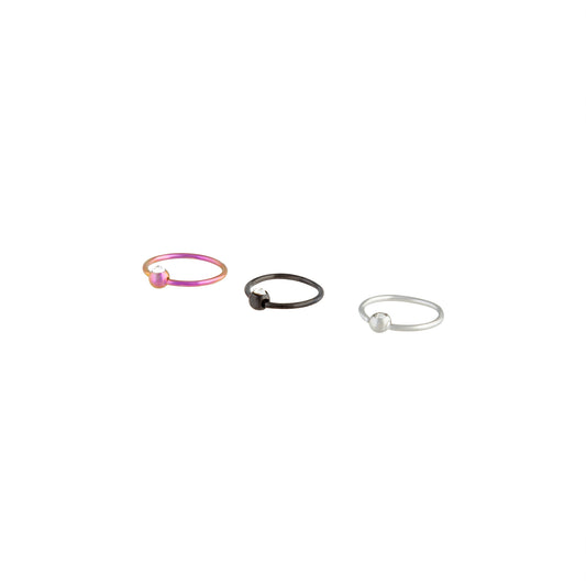 DARK MULTI COATED METAL UPPER EAR HOOP