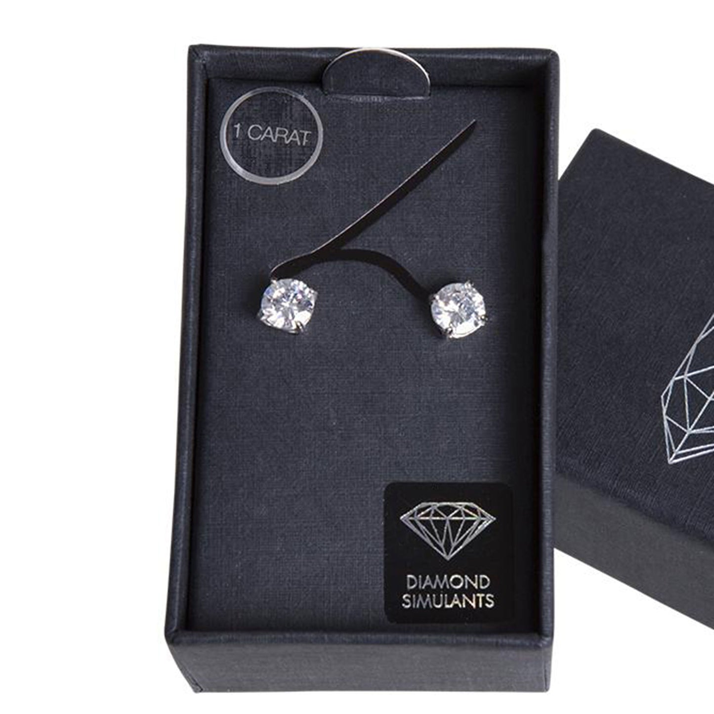 1CT ROUND CRYSTAL STUD