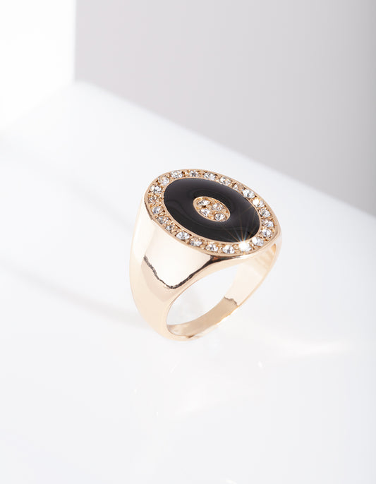 RTBK SG BLCK ENAMEL SIGNET RG
