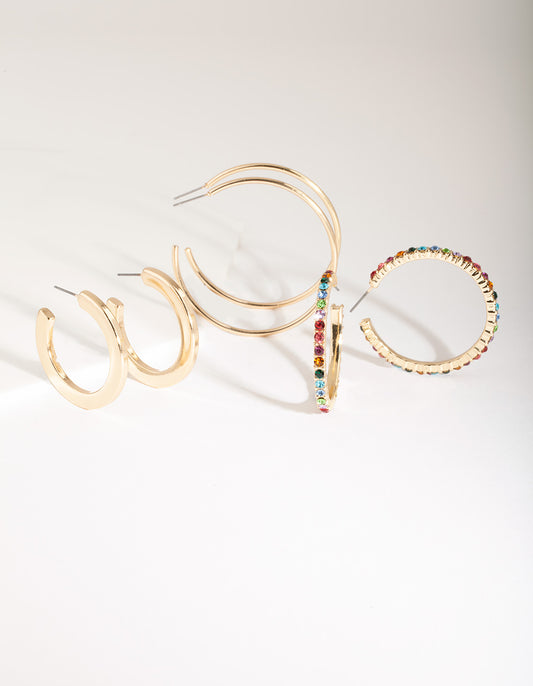 RED RD 3 PK RAINBOW HOOP ER