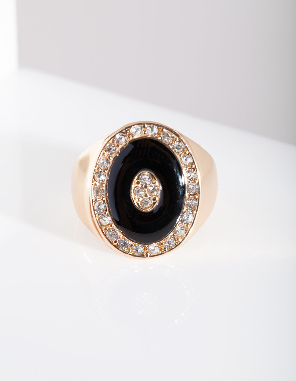 RTBK SG BLCK ENAMEL SIGNET RG