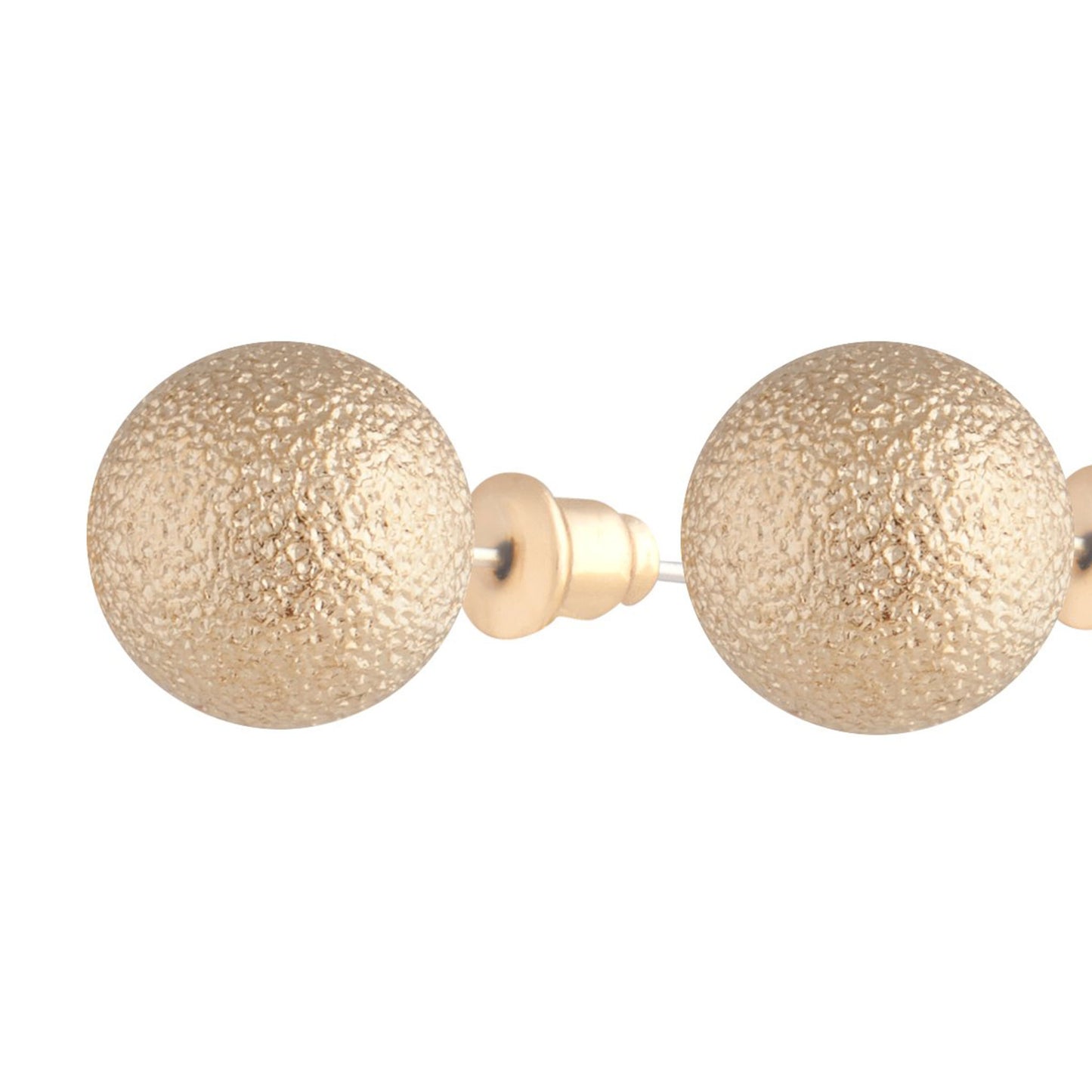 GOLD TONE TEXTURED STUD EARRING