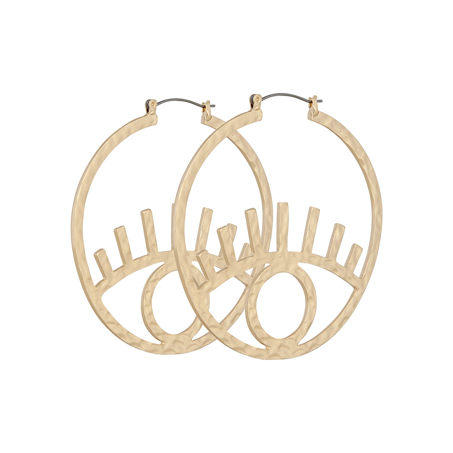 SURR  SG TEXTURD EVIL EYE HOOP