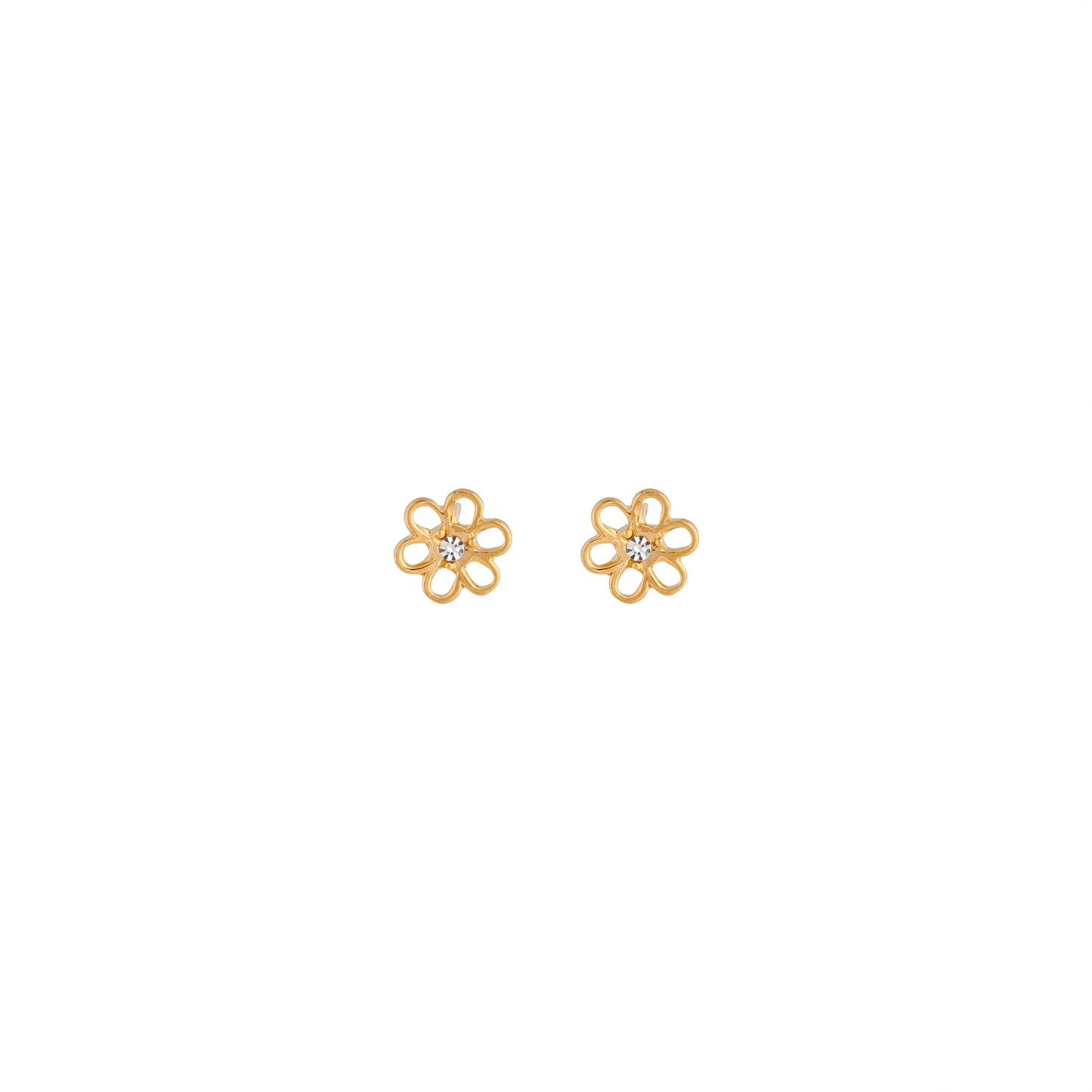 KIDS STS GLD WIRE FLOWER ER
