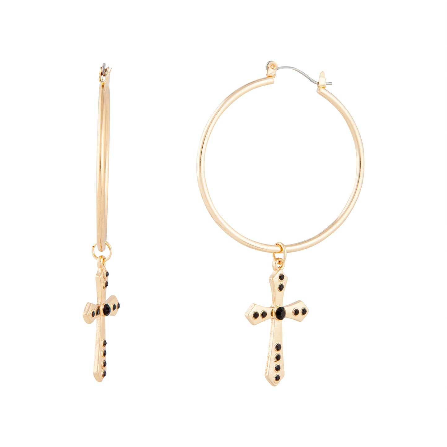 BLGO SG CRUCIFIX HOOP ER@