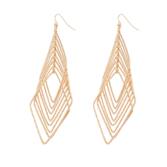 GOLD DIACUT DIAMOND DROP EARRING