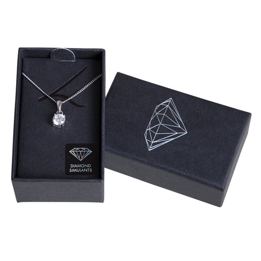 1CT Crystal Pendant Necklace