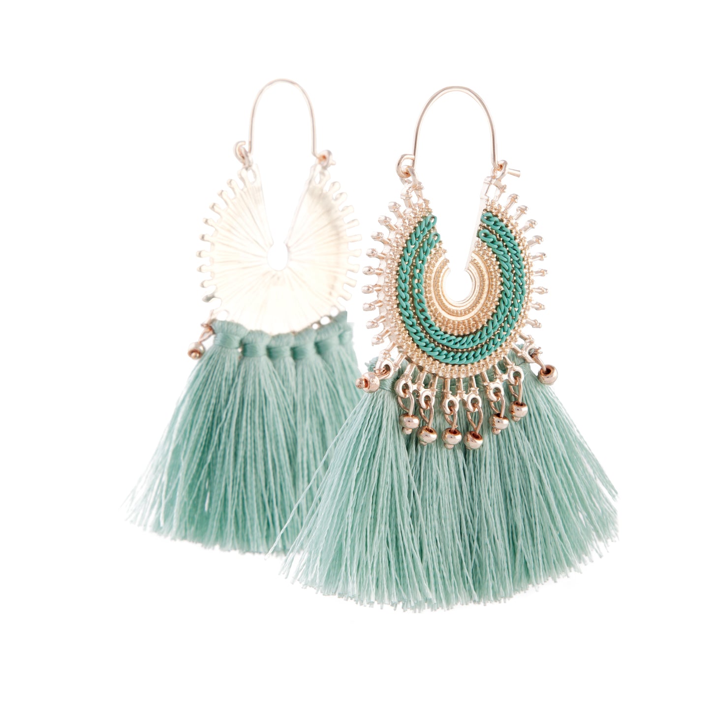 MINT RG ETCH BELL TASSEL ER