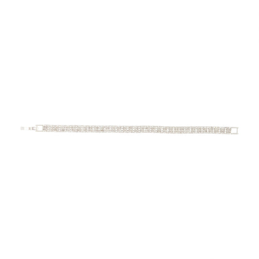 D&P SS BOXCHAIN & DIA CLASP BL