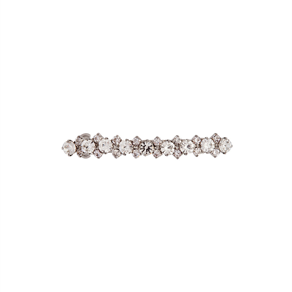 SINGLE ROW CRYSTAL BARETTE CLIP