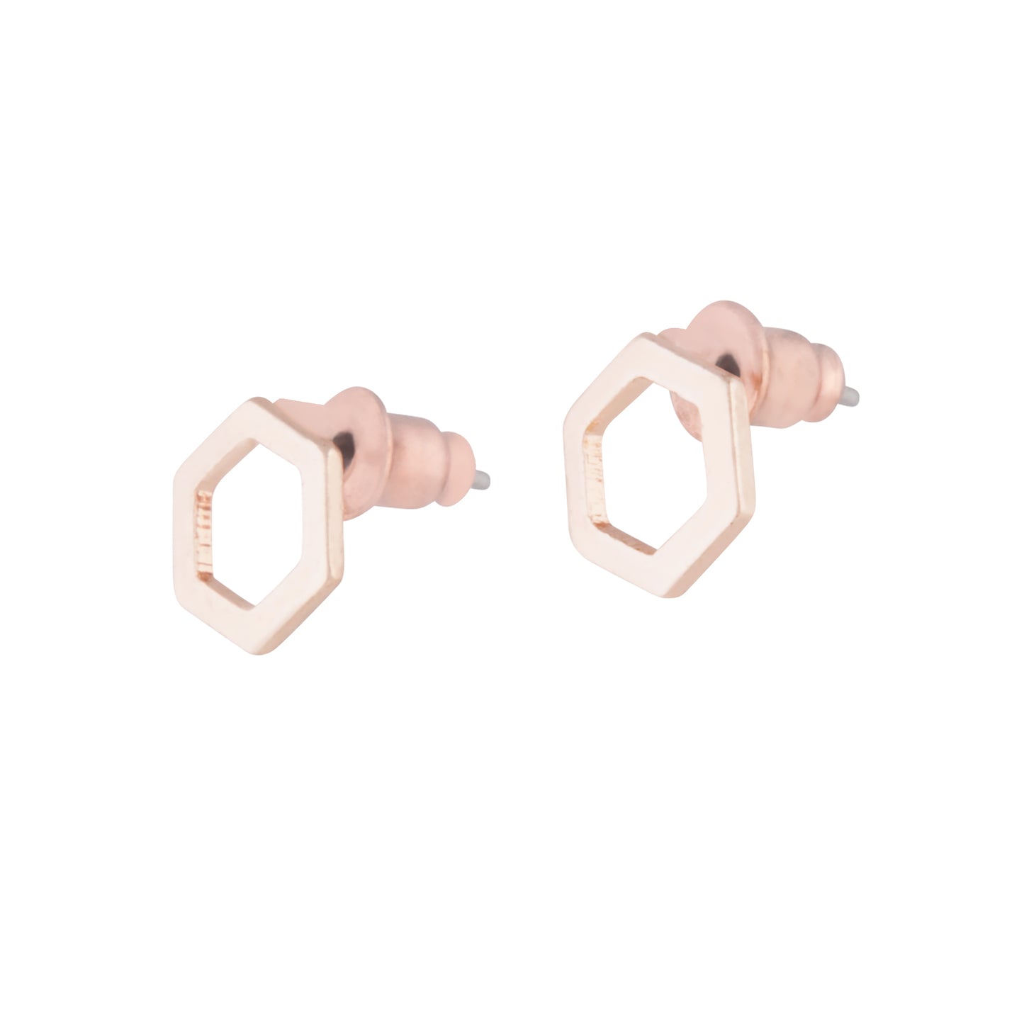 6fER RG OPEN HEXAGON STUD ER