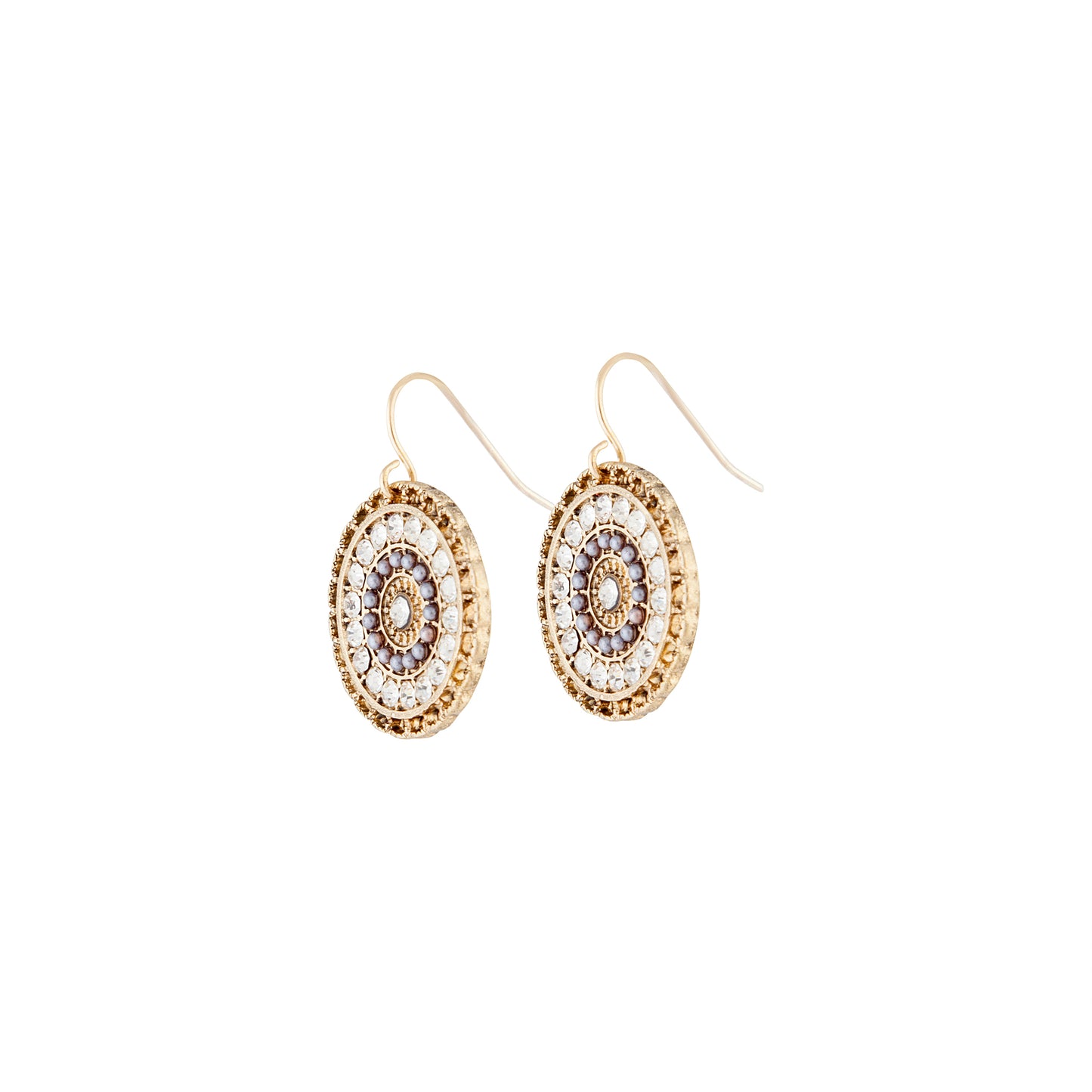 VINTAGE INSPIRED DIAMANTE DROP IN ANTIQUE GOLD