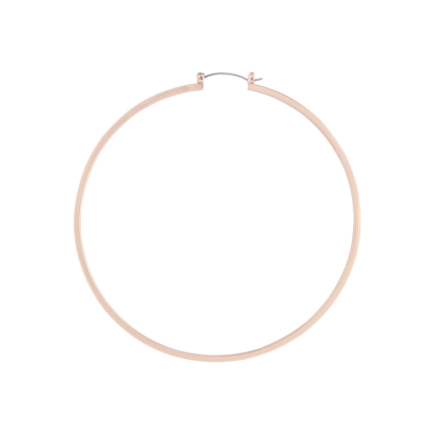 ROSE GOLD SQUARE EDGED 9CM HOOP