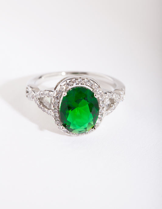 LOVL DS RH OVAL HALO PAVE RG