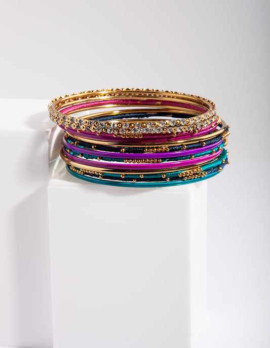MIXED EMBELLISHED BANGLE SET