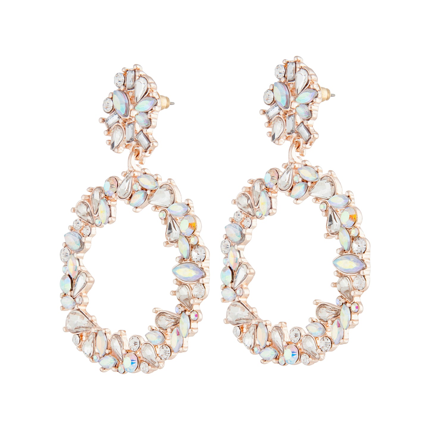RGLD RG STONE SET CIRCLE ER