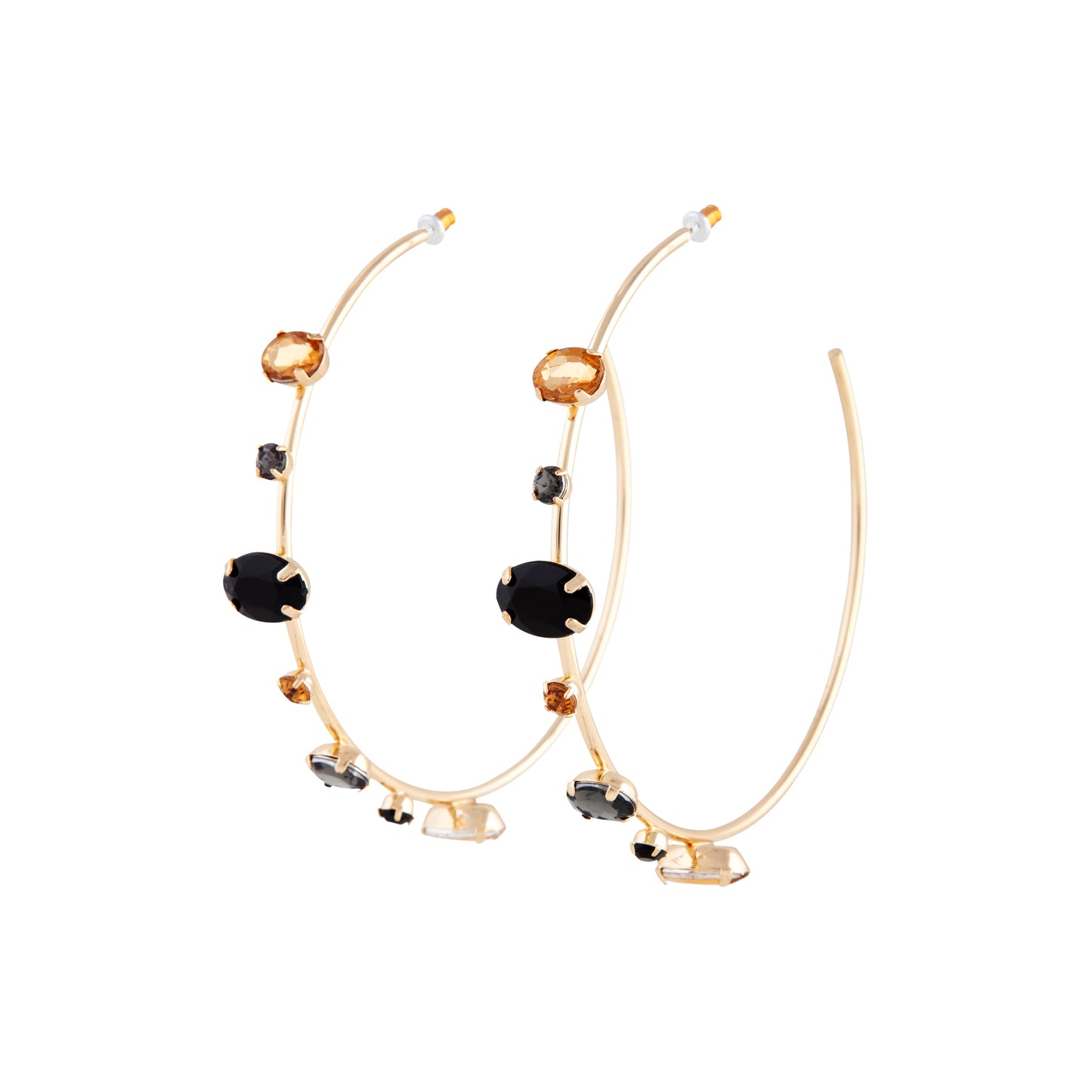 BLGO SG STONE SET LRG HOOP ER