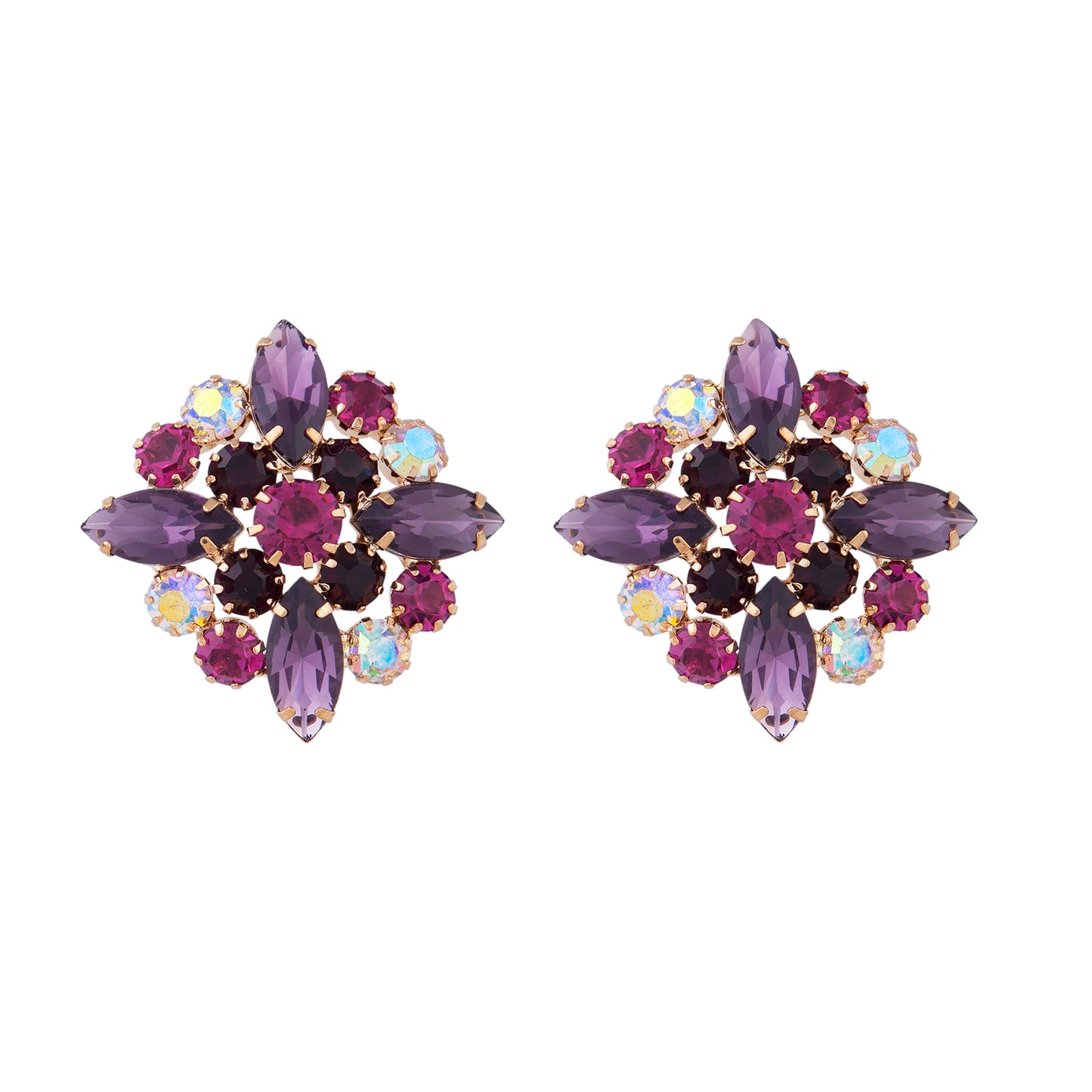 BURG VINTAGE CRYSTAL STUD ER