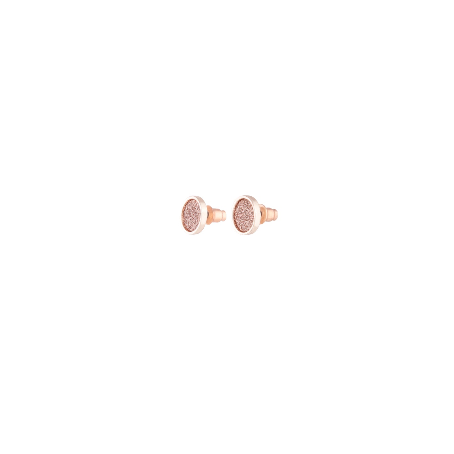 MINI ROUND GLITTER STUDS IN PINK