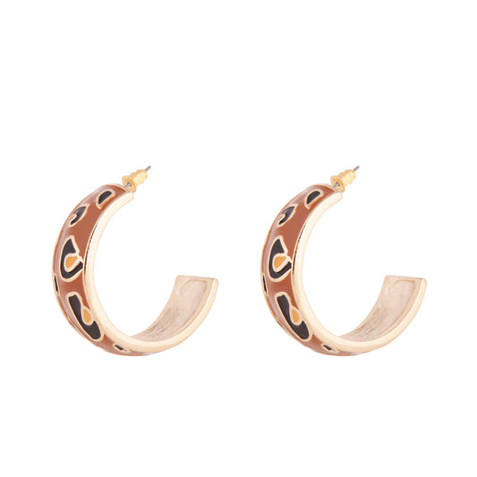 FGOLD SG LEOPARD ENAMEL HOOP