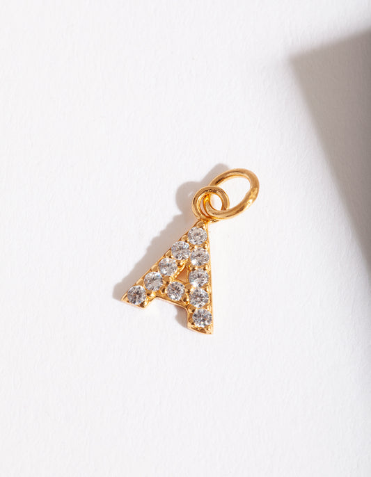 PLTD ST SG CZ LETTER A CHARM