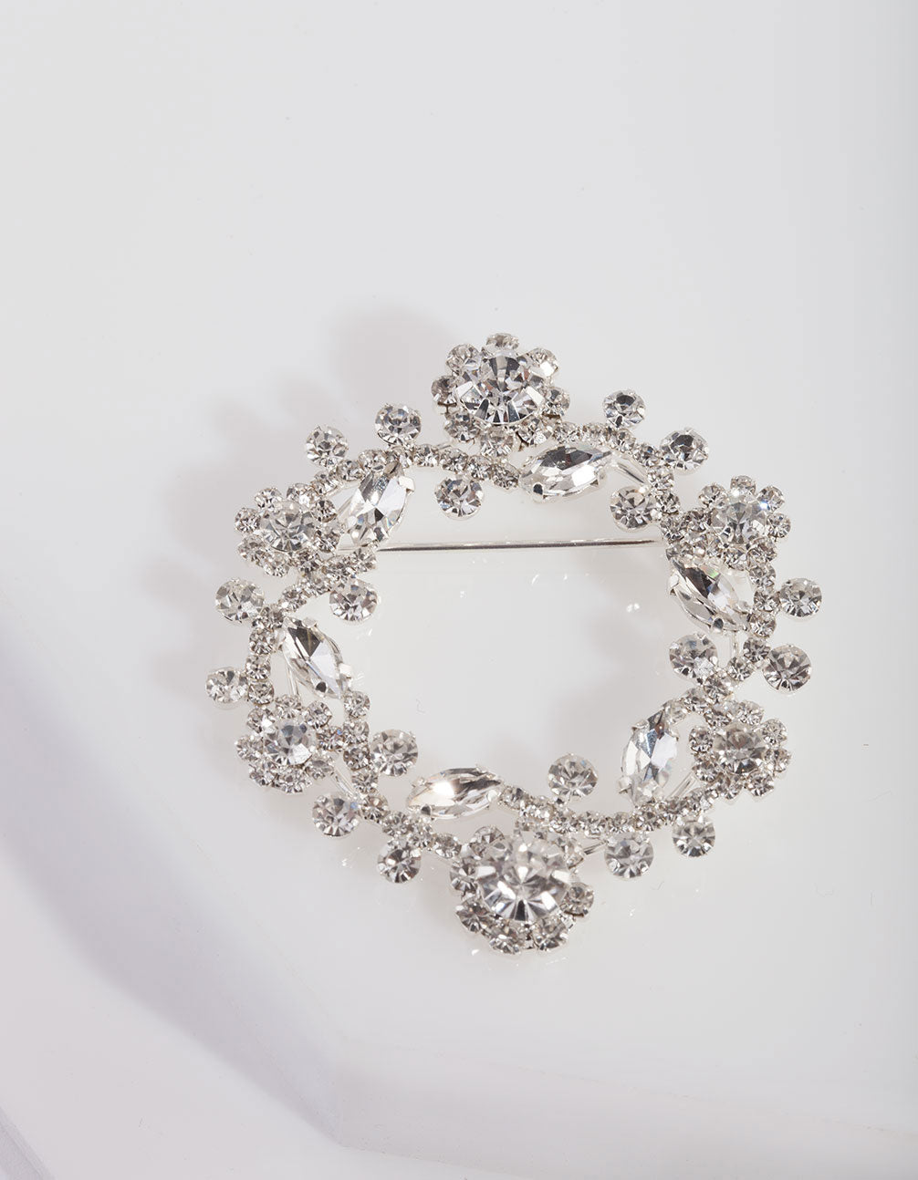 BDBL SS LAURL STN WRTH BROOCH