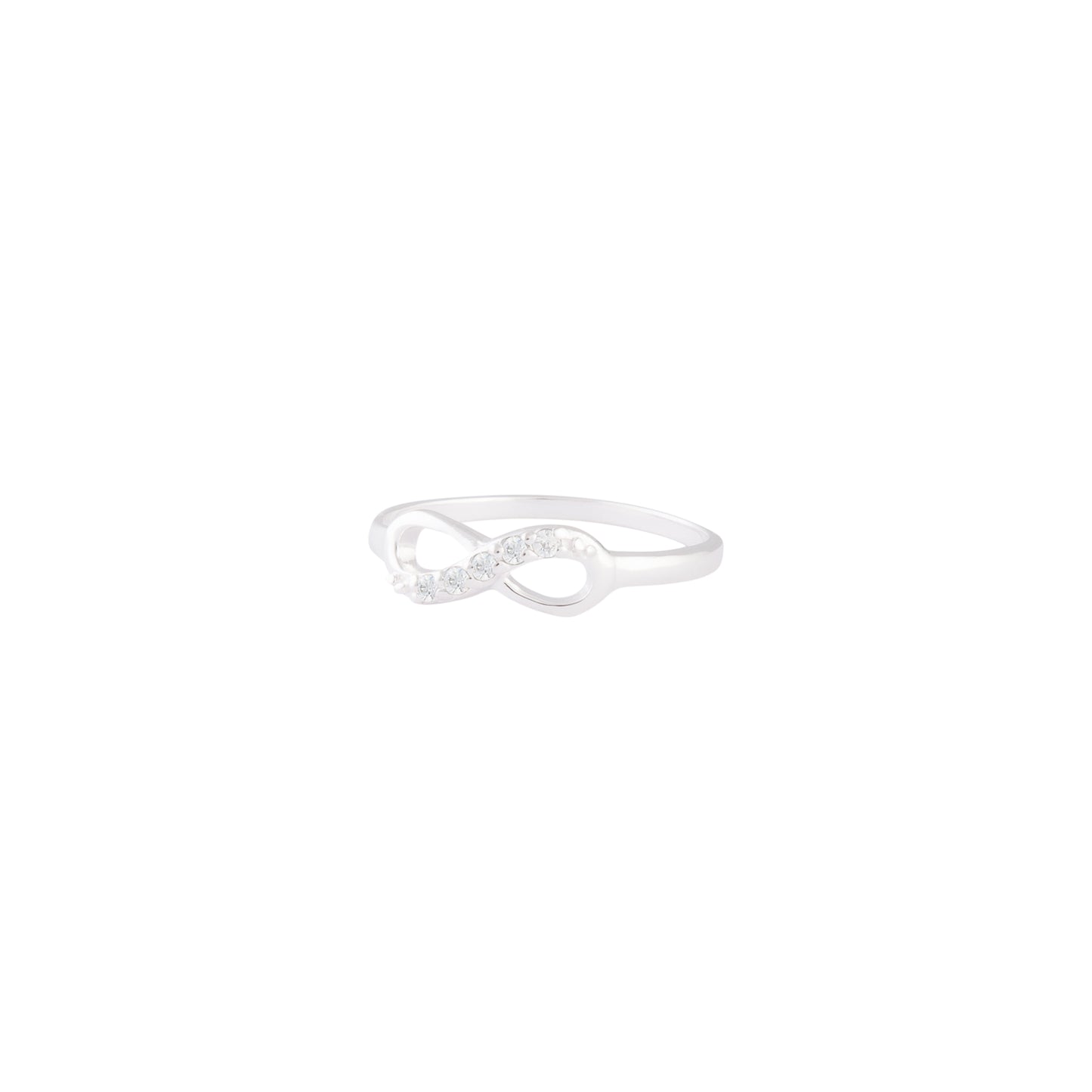 STERLING SILVER DIAMANTE INFINITY RING