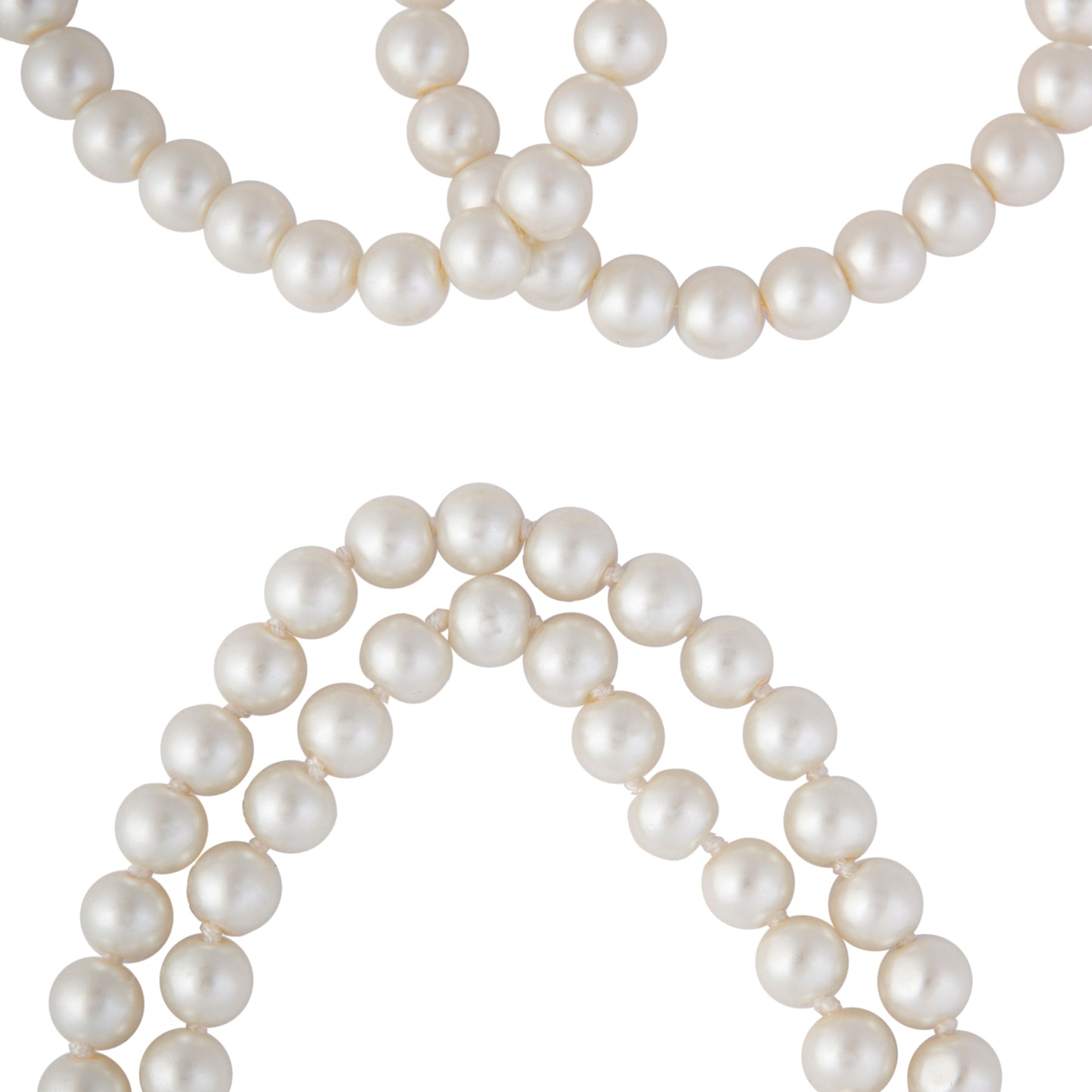 LONG DOUBLE STRAND PEARL NECKLACE AND BRACELET SET