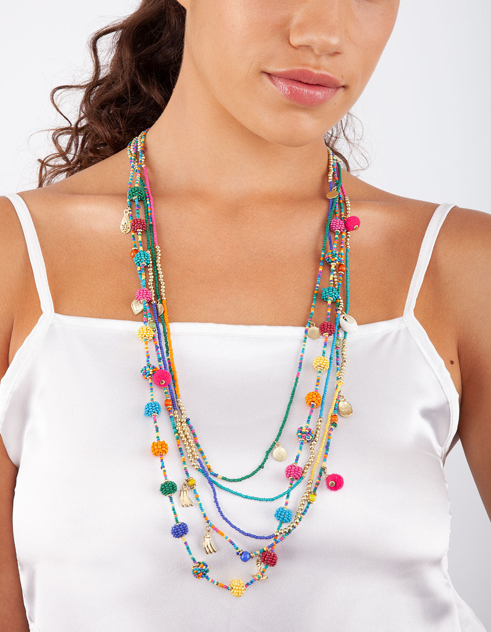 FGOLD SEED BEAD LAYRD LONG NL