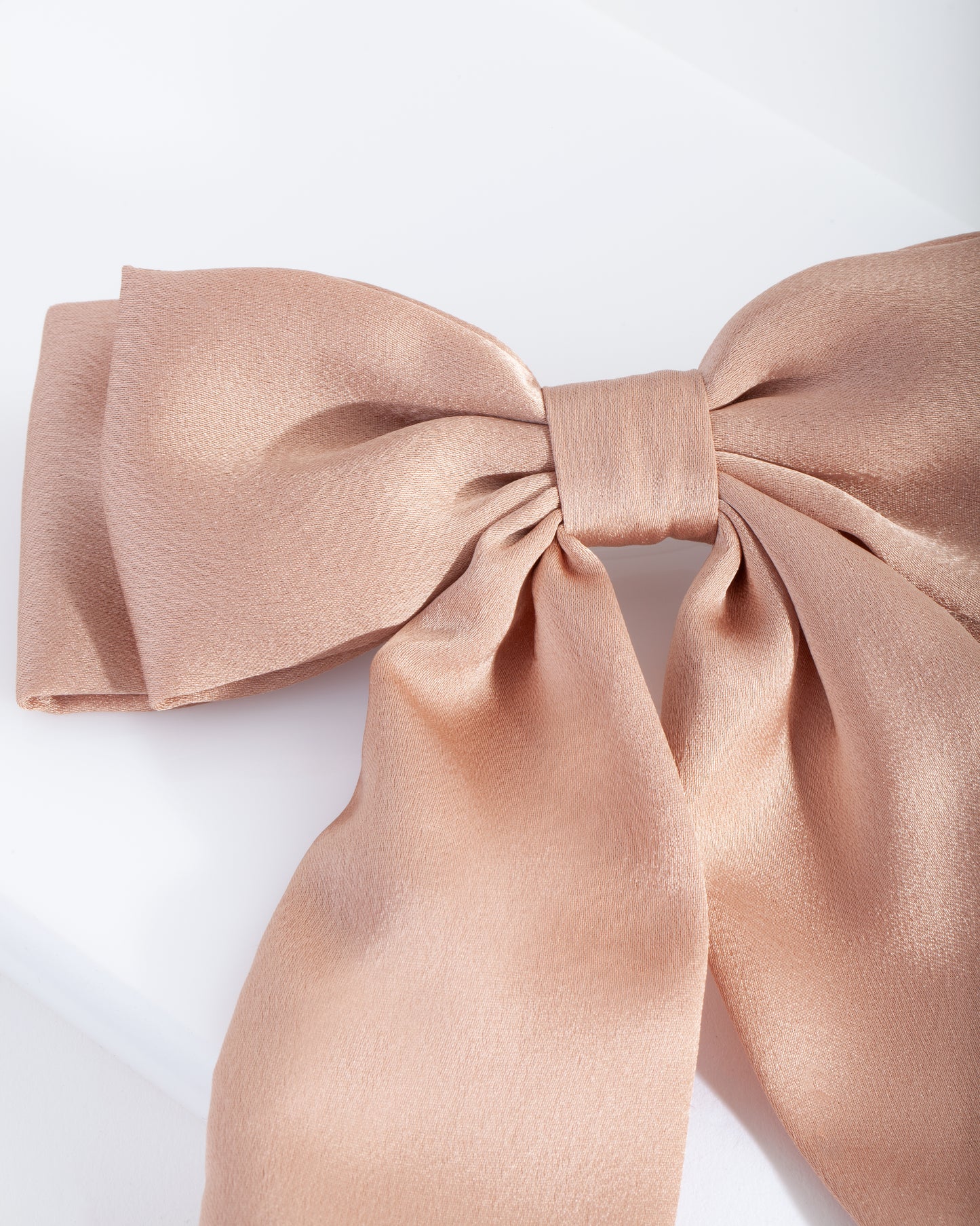 HESN FB TAUPE SATIN BOW CLP
