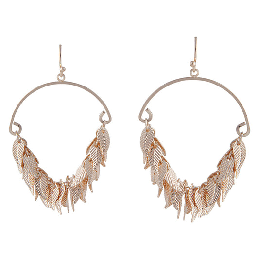 RGLD RG HALF HOOP LEAF ER