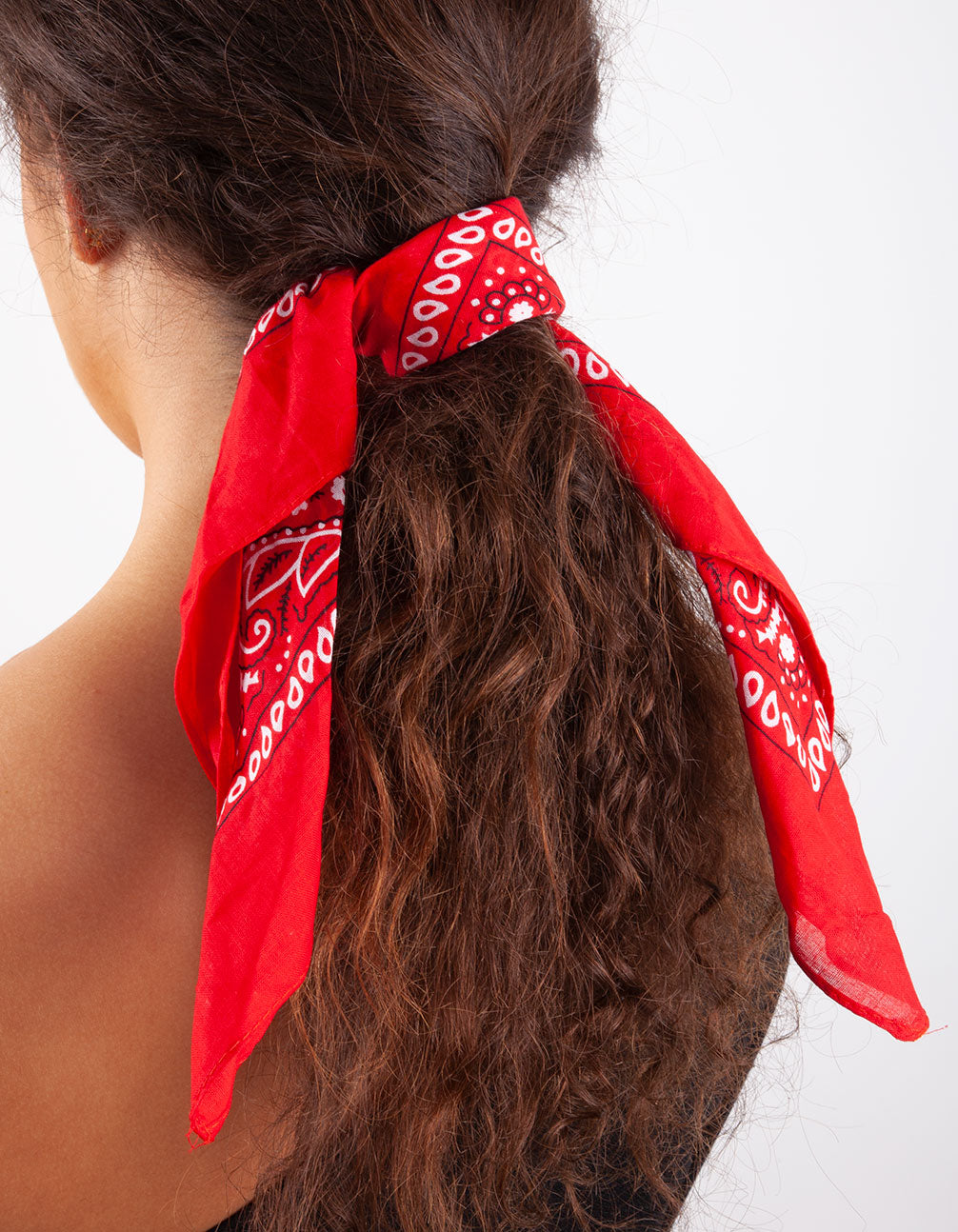 HESSN RED BANDANA HAIR