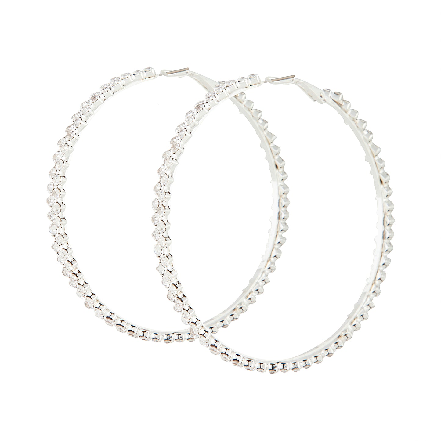 D&P SS LRG STONE SET HOOP
