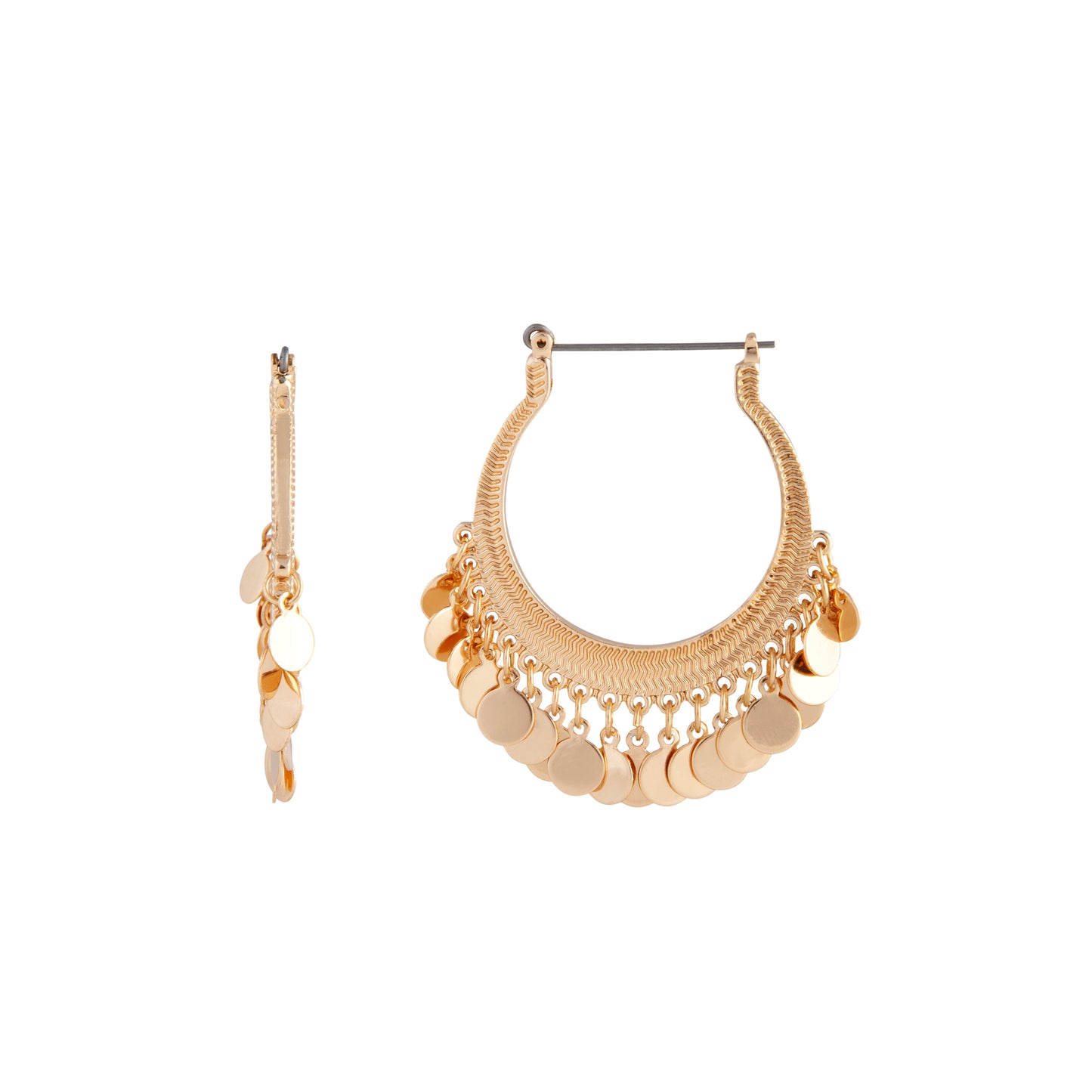 FGOLD SG ETHNIC JINGLE HOOP ER