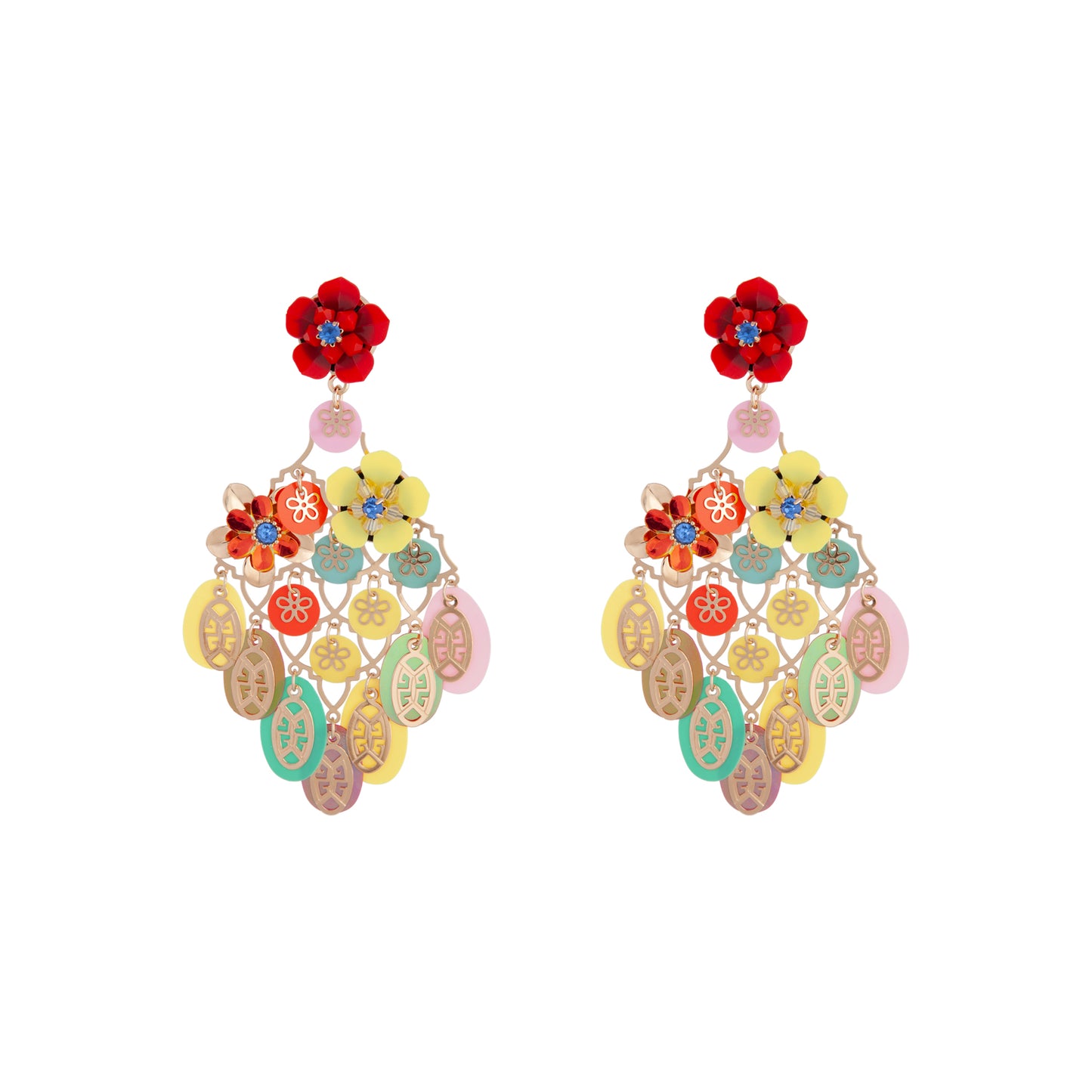 RED SG LATTICE SEQUIN ER
