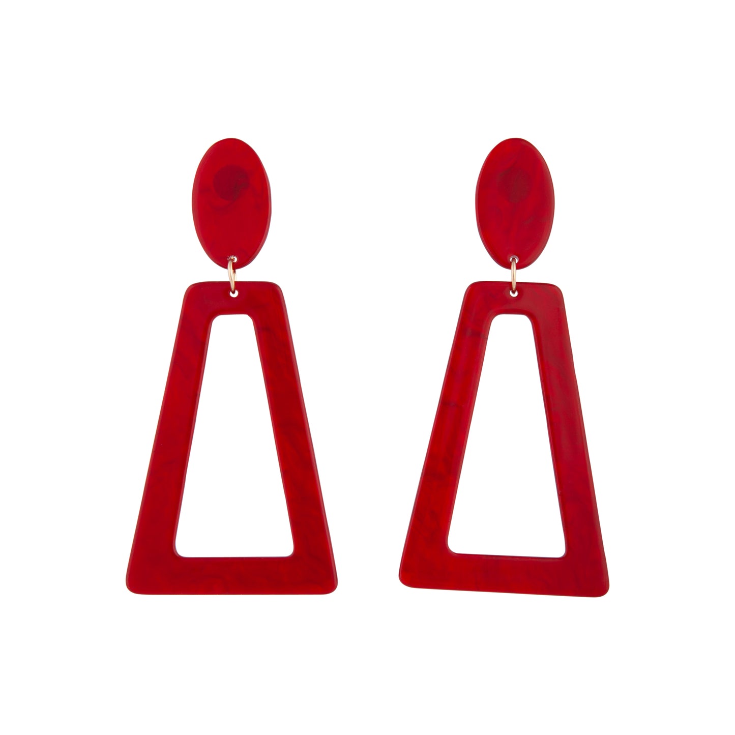 RED ACYRLIC OVAL TOP ER