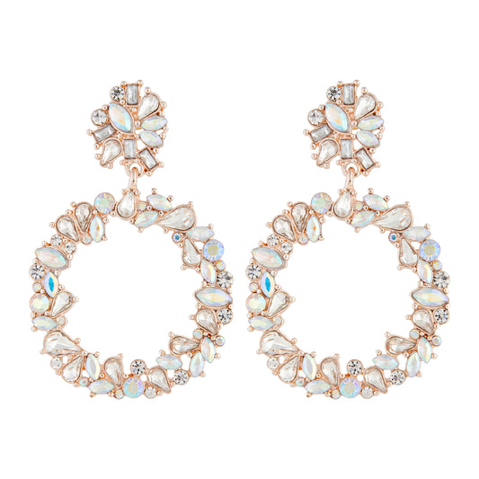 RGLD RG STONE SET CIRCLE ER