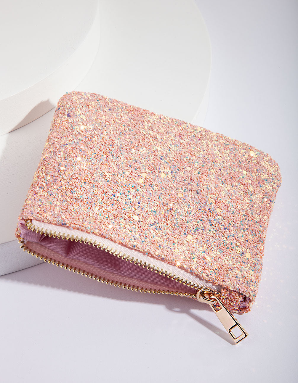 POS FB PINK GLITTER POUCH
