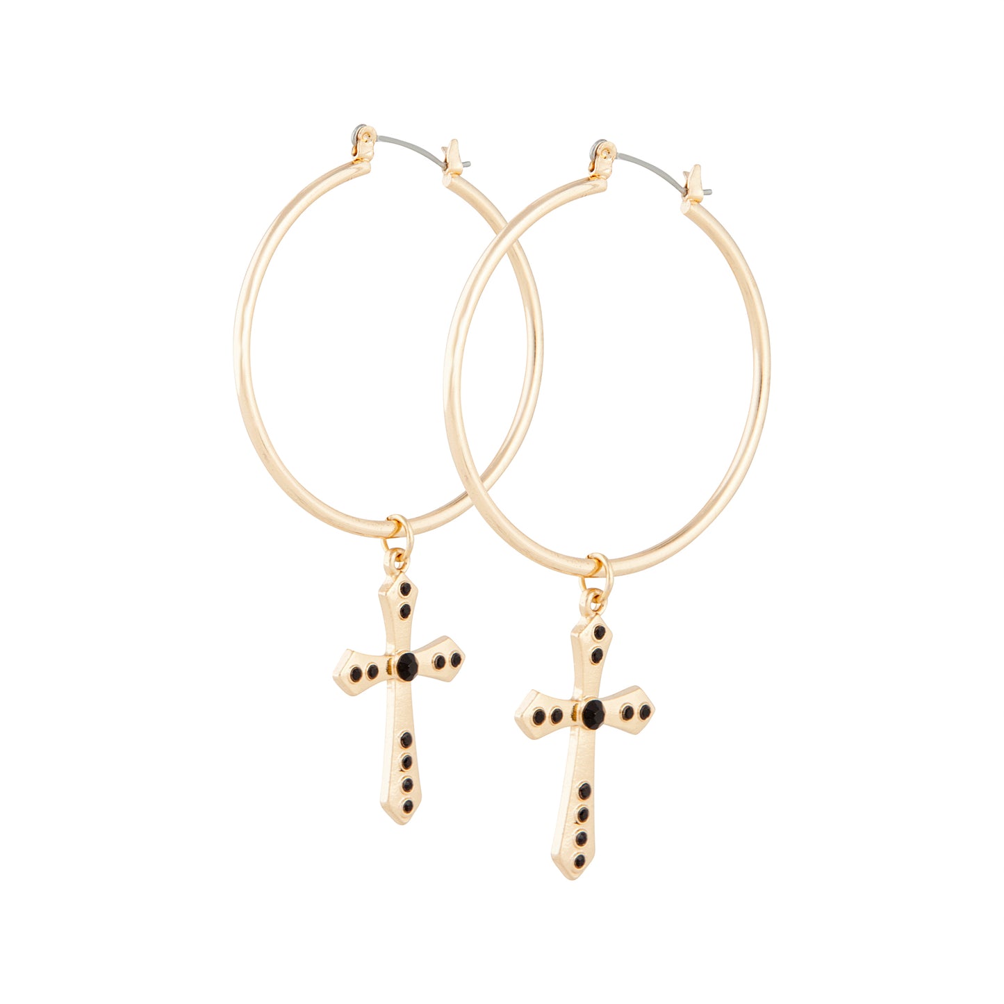 BLGO SG CRUCIFIX HOOP ER@