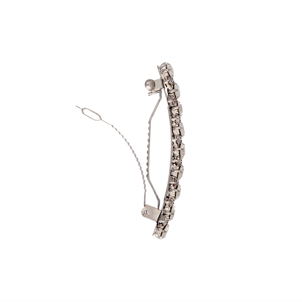 SINGLE ROW CRYSTAL BARETTE CLIP